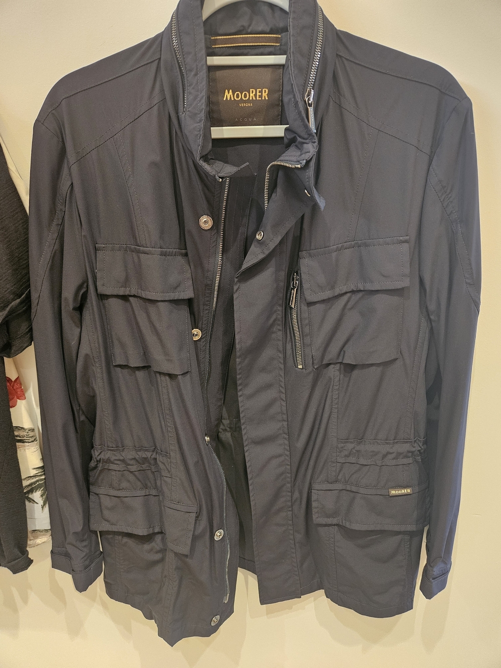 Men's Black Field Jacket Made In ITALY . Moorer Verona